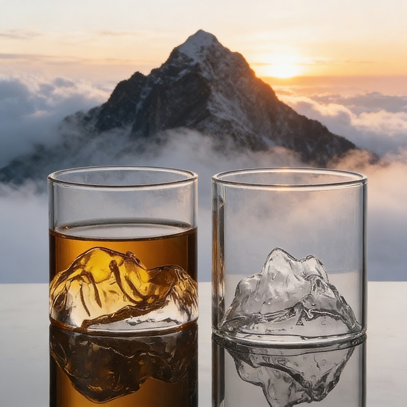 Wholesale Customization Whiskey Mountain Cup，Crystal Glassware for Whisky, Tea, Scotch, Cocktail Beverage,Best Gift