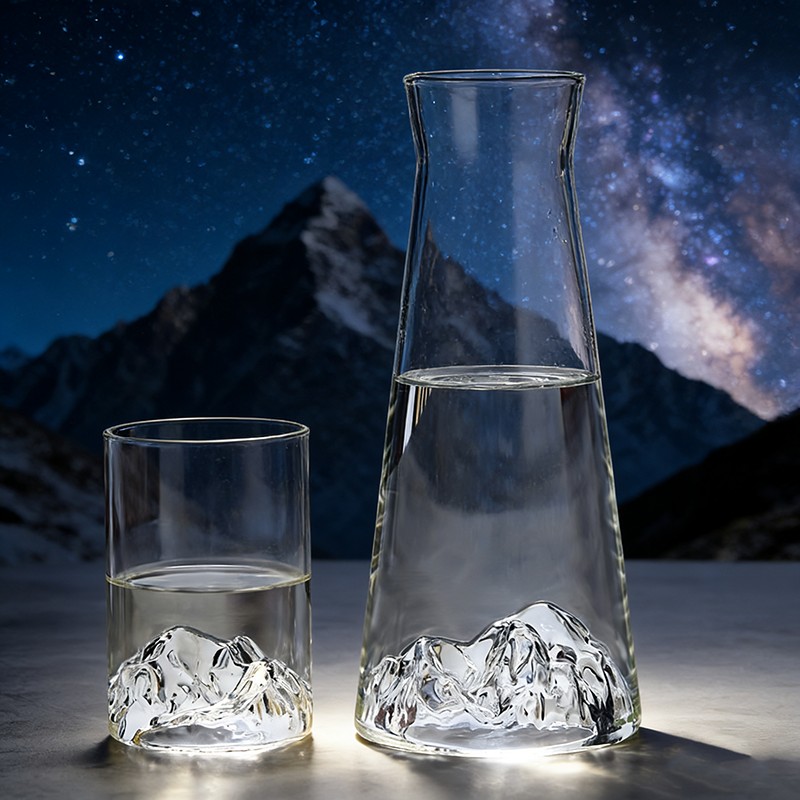Matterhorn glass water bottle Matterhorn decanter