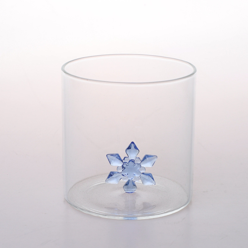 330ML 3D With Drinking Glass Cup Christmas Tree，Christmas Gifts, Santa Claus, Christmas House Figurine Inside Stemless Glass For Wine Water Milk Drinking Glass Cup