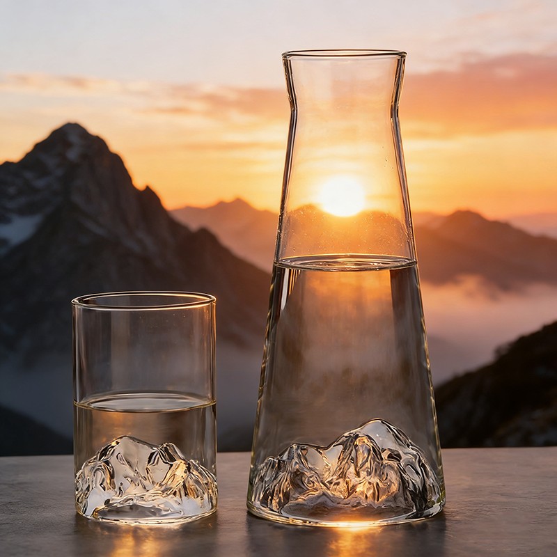 Matterhorn glass water bottle Matterhorn decanter