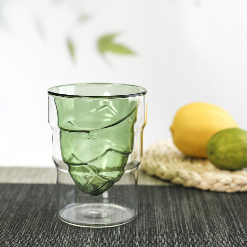 Double wall cups bamboo shoots 220ML Four colors available