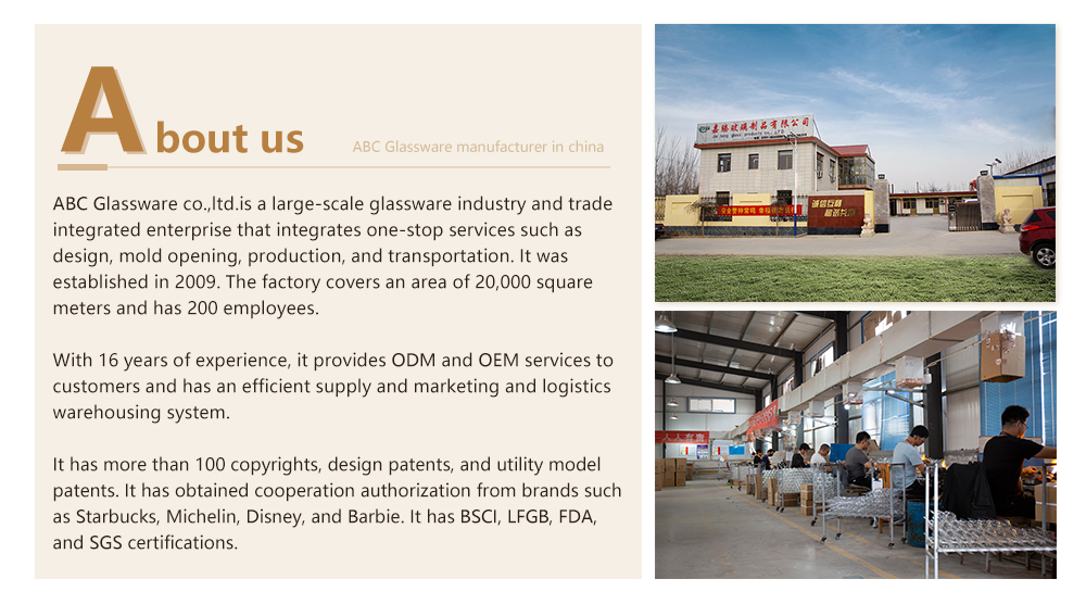 ABC Glassware manufacturer in china