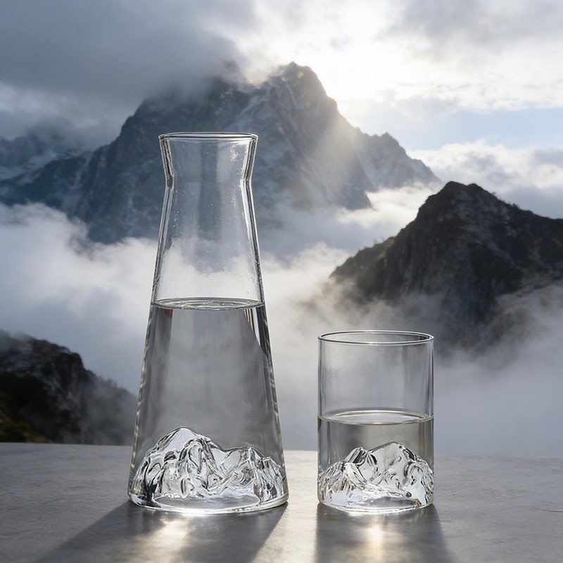 Matterhorn glass water bottle Matterhorn decanter