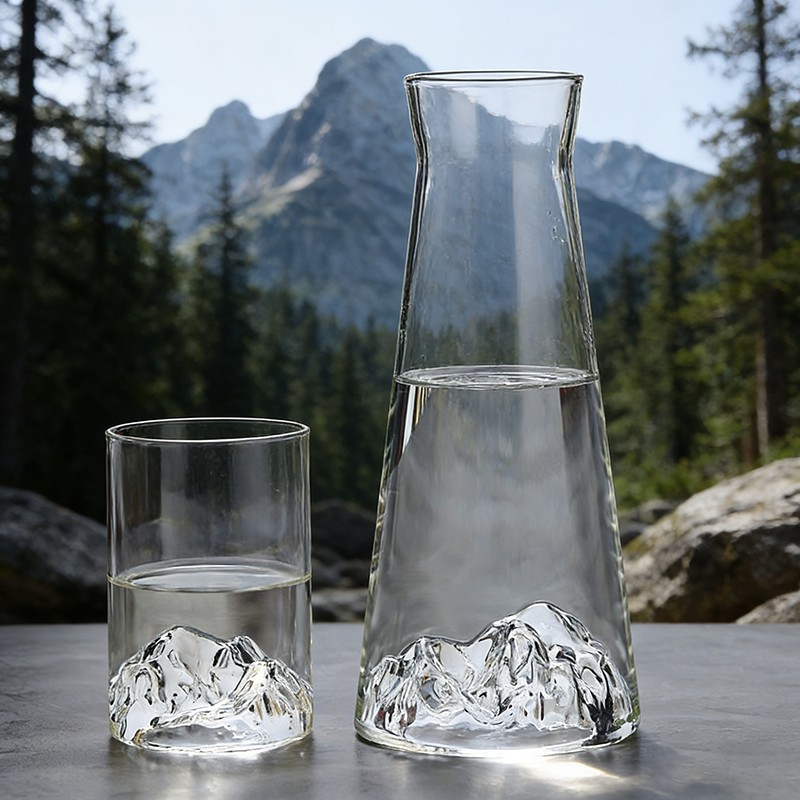 Matterhorn glass water bottle Matterhorn decanter