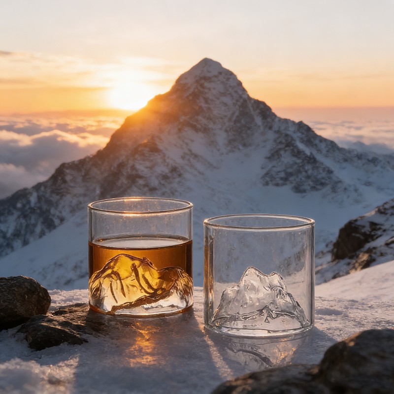 Wholesale Customization Whiskey Mountain Cup，Crystal Glassware for Whisky, Tea, Scotch, Cocktail Beverage,Best Gift