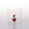 330ML 3D With Drinking Glass Cup Christmas Tree，Christmas Gifts, Santa Claus, Christmas House Figurine Inside Stemless Glass For Wine Water Milk Drinking Glass Cup