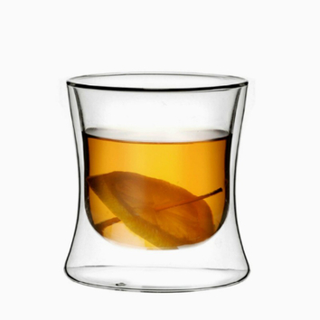 double wall glass mug