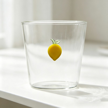 3D Animal Glass Cup with Fruit