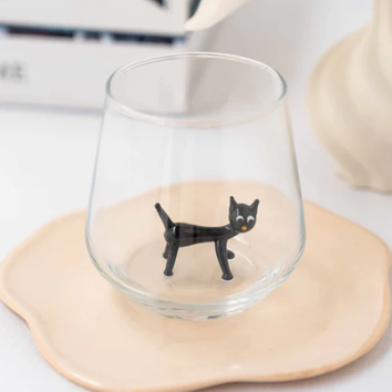 3D Animal Glass Cup Cat