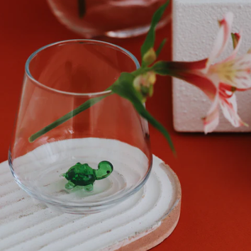 3D Animal Glass Cup Turtle
