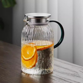 glass pitcher with lid