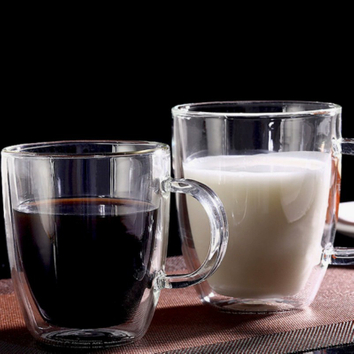 double glass coffee mugs