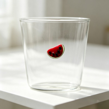 3D Animal Glass Cup with Fruit