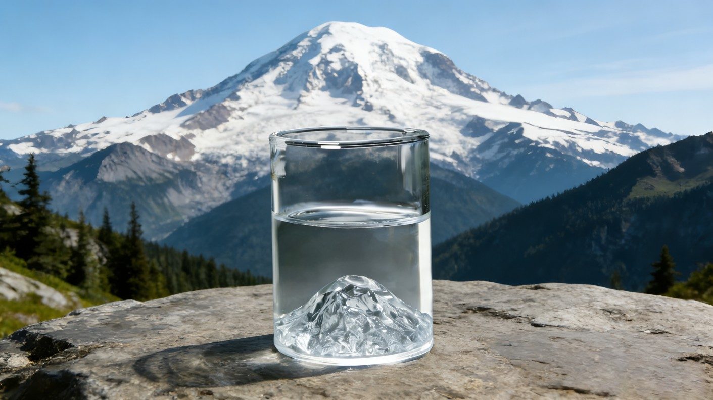 Mount Rainier Whiskey Glass