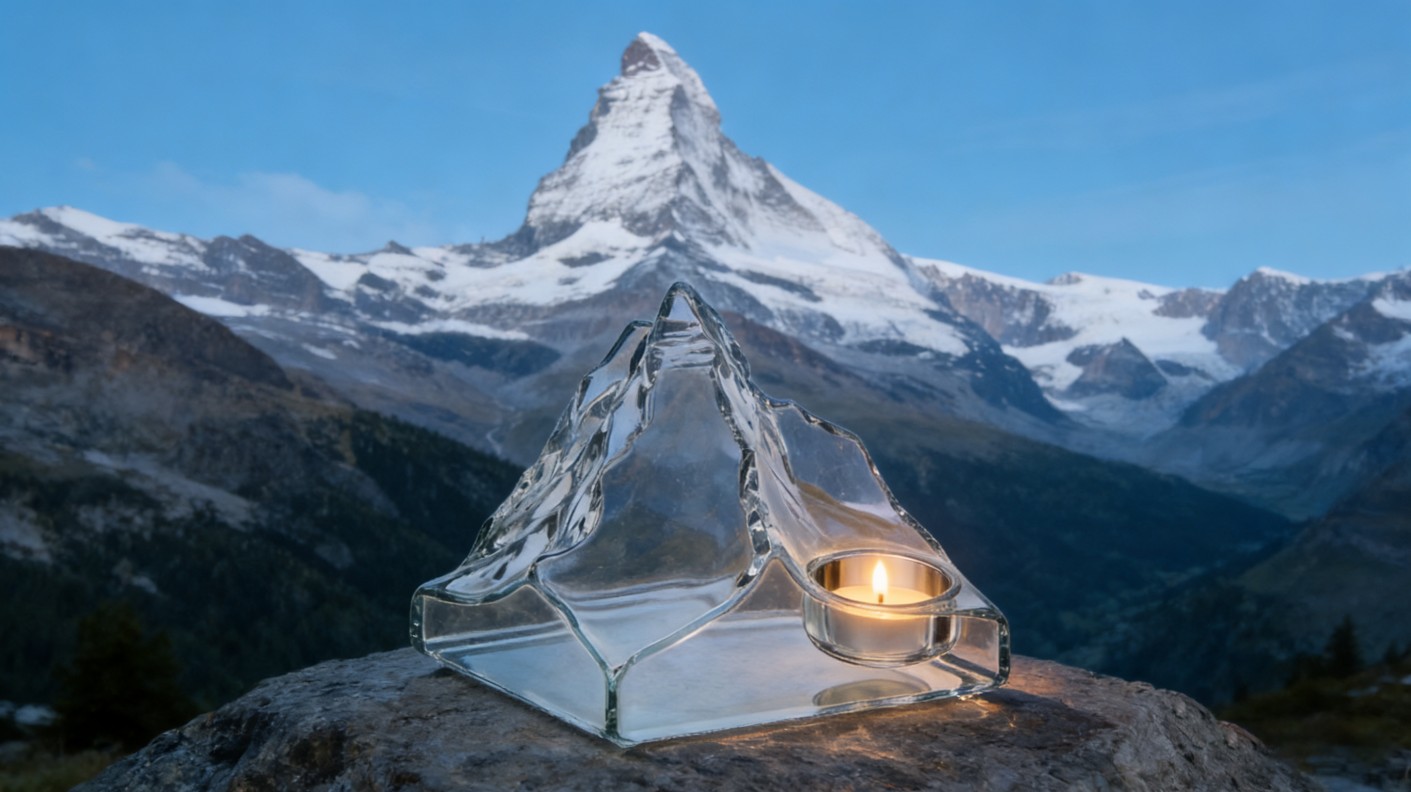 Matterhorn Glass Candle Holder