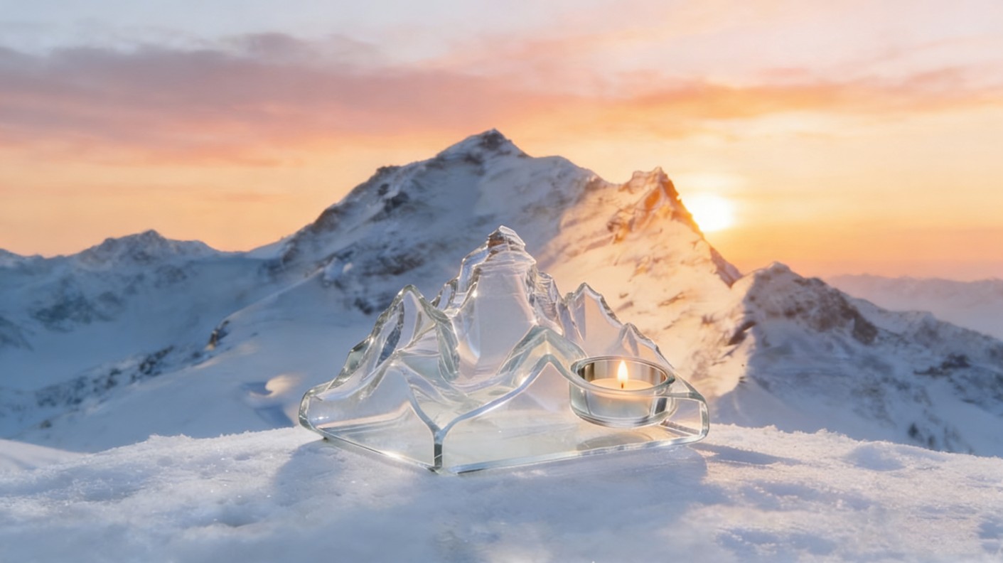 Jungfrau&nbsp;Glass Candle Holder